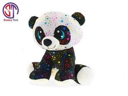Panda Star Sparkle plyšová 24cm sedící 0m+ v sáčku