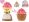 Cupcake mini medvídek 6cm vonící v blistru 12druhů