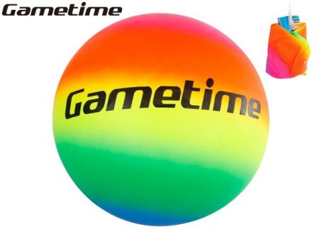 Gametime míč 45cm skákající duhový v síťce
