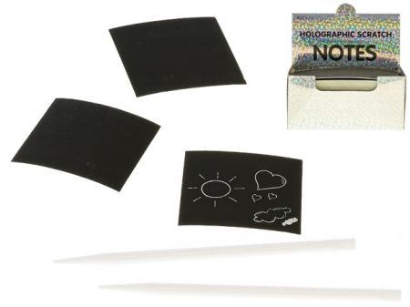 Kreativní sada 100ks 8,5x8,5cm škrábací papíry s perem (2ks) v krabičce