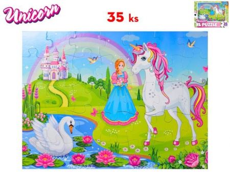 Unicorn puzzle jednorožci 62x46cm 35dílků v krabičce