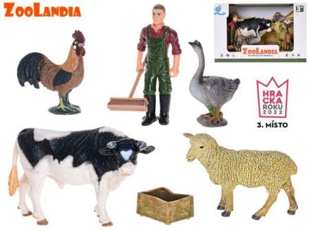Zoolandia býk s ovcí a doplňky v krabičce