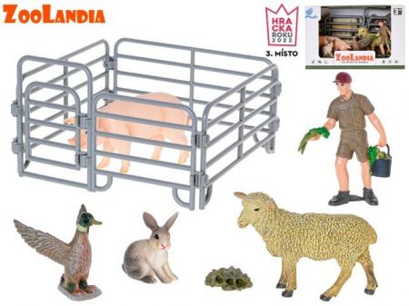 Zoolandia ovce s prasetem a doplňky v krabičce