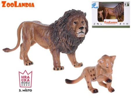 Zoolandia lev s mládětem 8,5-13cm v krabičce