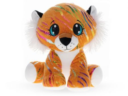Tygr Star Sparkle plyšový oranžový 16cm sedící 0m+ v sáčku