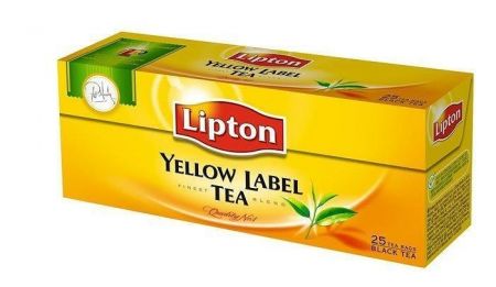 Čaj, černý, 25x2 g, TWININGS &quot;Yellow label&quot;