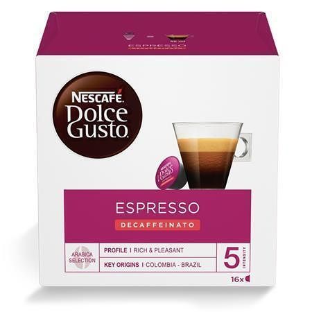 Kapsle do kávovaru, 16 ks, NESCAFÉ &quot;Dolce Gusto Espresso&quot;, bezkofeinu