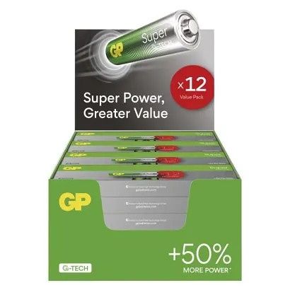 GP Alkalická baterie GP Super AAA (LR03), 288 ks, display box