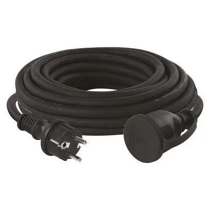 EMOS Venkovní prodlužovací kabel 10 m / 1 zásuvka / černý / guma-neopren / 250 V / 2,5 mm2