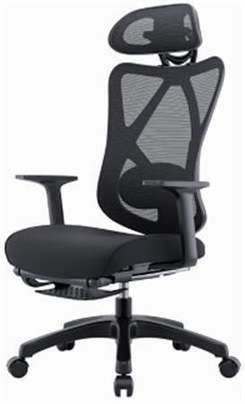 Kancelářská otočná židle &quot;Cope&quot;, černá, látkový potah, nastavitelná opěrka hlavy, podnožka