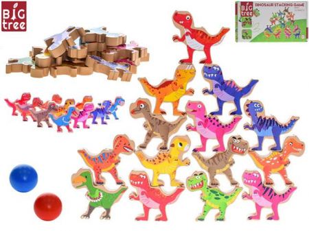 Big Tree dinosaurus jenga/puzzle 16ks dinosaurů 8cm v krabičce