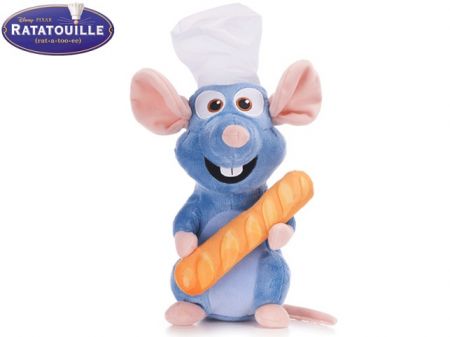 Ratatouille - Remy 26cm plyšový stojící s bagetou 0m+