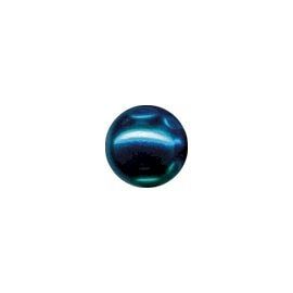 Skleněné voskované perly, mořská modř, 6mm, 36ks