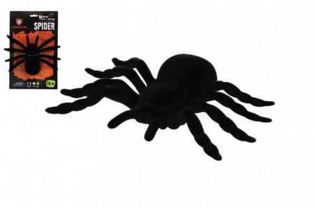 Pavouk střední plyš 15x12cm na kartě