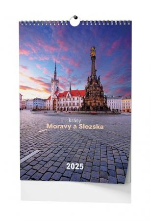 Kalendář nástěnný Krásy Moravy a Slezska - A3 2025 / 32cm x 45cm / BNF7-25