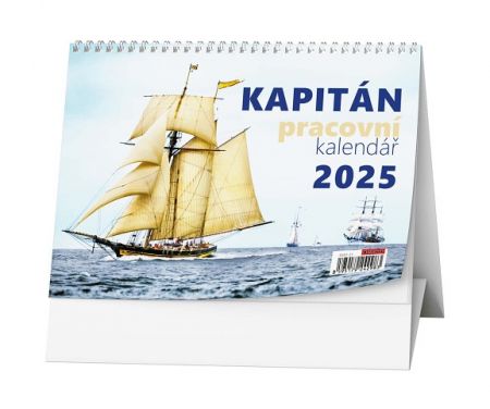 Kalendář stolní pracovní Kapitán 2025 / 21cm x 15cm / BSB7-25
