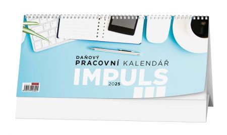 Kalendář stolní pracovní IMPULS III 2025 / 32cm x 14cm / BSM3-25