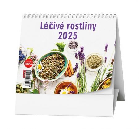 Kalendář stolní týdenní IDEÁL - Léčivé rostliny 2025 / 16,5cm x 13,5cm / BSK6-25