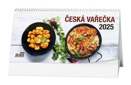 Kalendář stolní čtrnáctidenní Česká vařečka 2025 / 30cm x 15cm / BSD6-25