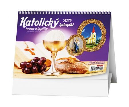 Kalendář stolní týdenní Katolický kalendář /kostely a kapličky/ 2025 / 21cm x 15cm / BSC4-