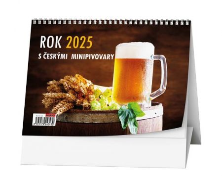 Kalendář stolní týdenní Rok 2025 s českými minipivovary 2025 / 21cm x 15cm / BSE10-25