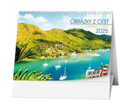 Kalendář stolní týdenní Obrázky z cest 2025 / 21cm x 15cm / BSH3-25