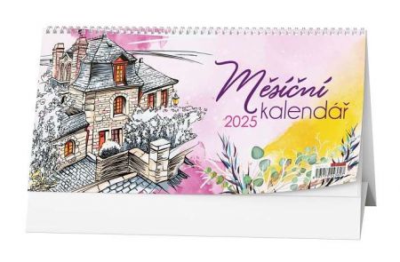 Kalendář stolní měsíční Měsíční kalendář 2025 / 30cm x 15cm / BSE11-25