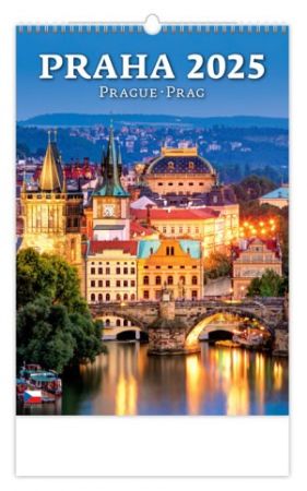 Kalendář nástěnný Praha/Prague/Prag 2025 / 31,5cm x 52cm / N103-25