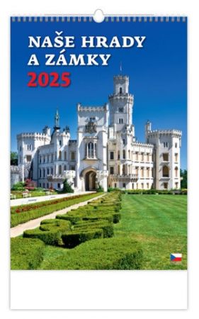 Kalendář nástěnný Naše hrady a zámky 2025 / 31,5cm x 52cm / N104-25
