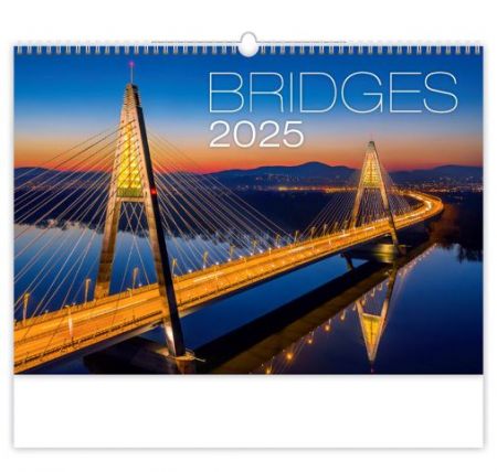 Kalendář nástěnný Bridges 2025 / 45cm x 38,5cm / N129-25