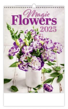 Kalendář nástěnný Magic Flowers 2025 / 31,5cm x 52cm / N145-25