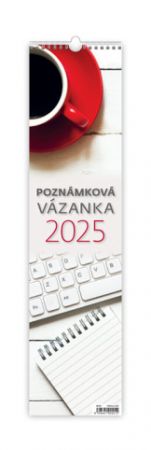Kalendář nástěnný Poznámková vázanka 2025 / 12cm x 48cm / N199-25