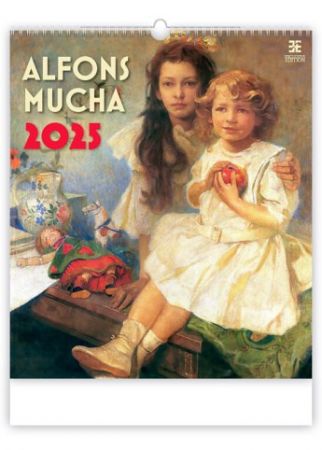 Kalendář nástěnný Alfons Mucha  2025 / 45cm x 59cm / N251-25