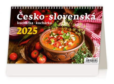 Kalendář stolní Česko-slovenská kuchařka 2025 / 22,6cm x 17,3cm / S04-25
