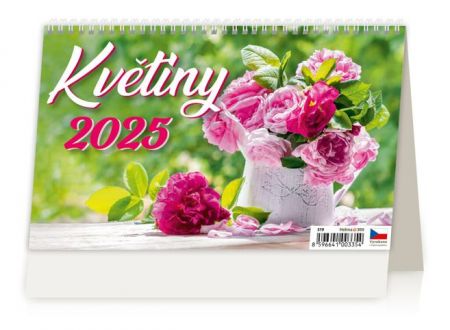 Kalendář stolní Květiny 2025 / 22,6cm x 17,3cm / S19-25