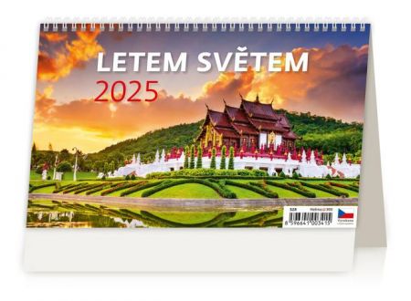 Kalendář stolní Letem světem 2025 / 22,6cm x 17,3cm / S28-25