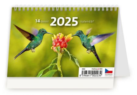 Kalendář stolní MINI 14denní kalendář 2025 / 15,1cm x 12,2cm / S43-25