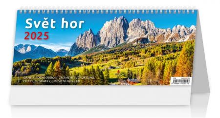 Kalendář stolní Svět hor 2025 / 32,1cm x 17,2cm / S50-25