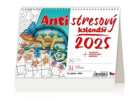 Kalendář stolní Antistresový pracovní 2025 / 21,1cm x 18,1 cm / S51-25