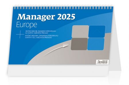 Kalendář stolní Manager Europe 2025 / 30,1cm x 21,8cm / S60-25