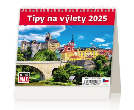 Kalendář stolní MiniMax Tipy na výlety 2025 / 17,1cm x 16,8cm / SM04-25