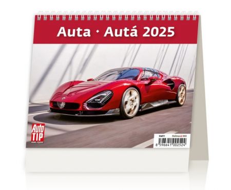 Kalendář stolní MiniMax Auta 2025 / 17,1cm x 16,8cm / SM11-25