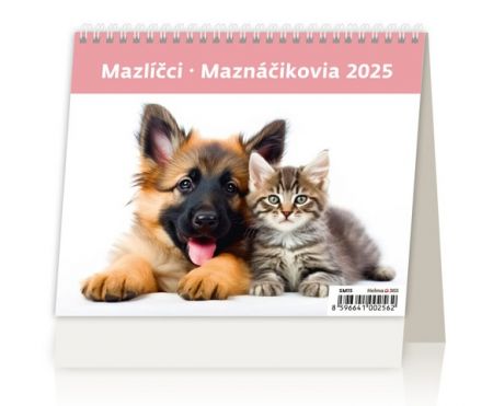 Kalendář stolní MiniMax Mazlíčci/Maznáčikovia 2025 / 17,1cm x 16,8cm / SM15-25