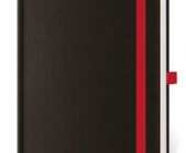 Diář denní A5 Black Red s poutkem na propisku 2025 / 14,5cm x 20,5cm / DB422-1-25
