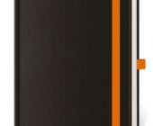 Diář denní A5 Black Orange s poutkem na propisku 2025 / 14,5cm x 20,5cm / DB422-5-25