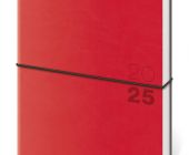 Diář denní A5 Flexio - červená 2025 / 14,5cm x 20,5cm / DFO422-2-25