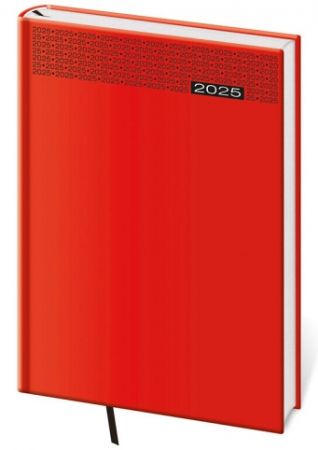 Diář denní A5 Gommato - červená 2025 / 14,5cm x 20,5cm / DG422-8-25