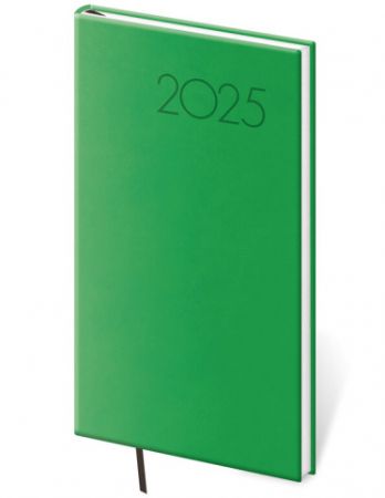 Diář týdenní kapesní Print Pop - světle zelená 2025 / 8cm x 15cm / DP426-08-25