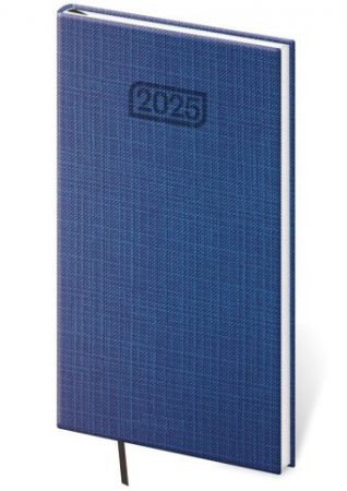 Diář týdenní kapesní Zephir - modrá 2025 / 8cm x 15cm / DZE426-1-25