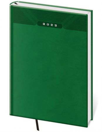 Denní diář A5 Print Classic zelený 2025 (DP422-04-25)